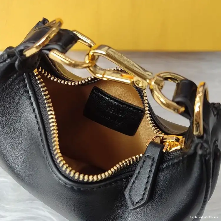 Affordable In Calf Bag Nano Black Fendigraphy Fendi Leather Hobo 0519
